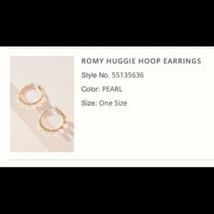 ANTHROPOLOGIE Romo Huggie Hoop Earrings